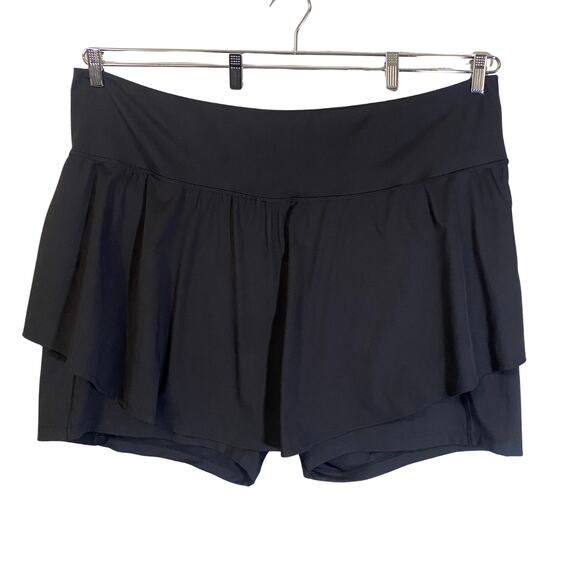 Old Navy Active High-Waisted Powersoft Back Pleated Skort Black Plus Size 4X - Picture 1 of 9